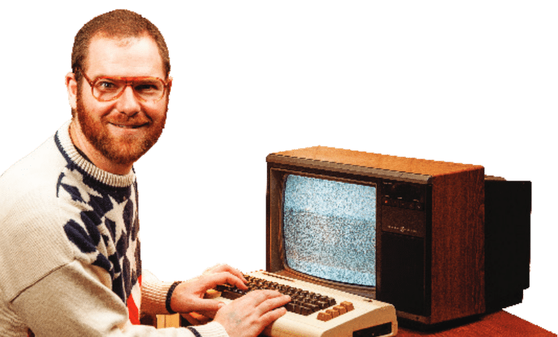 retro computer smile